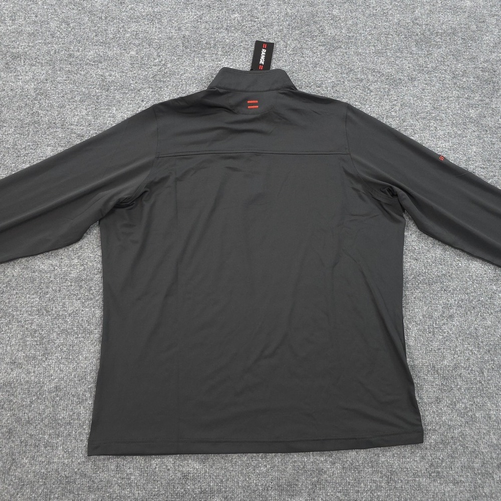 Range Shirt Mens Medium Black 1/4 Zip Performance Golf Pullover Stretch NEW - Picture 6 of 11